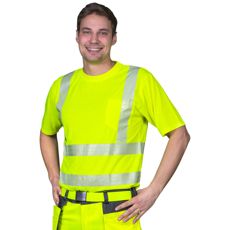 Gul Varsel T-Shirt, klasse 2, giver høj synlighed og sikkerhed for erhvervsbrug.