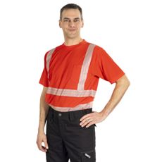 Rød Varsel T-Shirt Boori, klasse 2, komfortabel og synlig til arbejdsmæssig brug.
