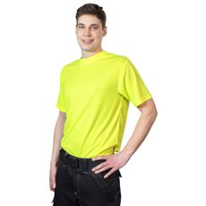 Tilliitti gul T-shirt, perfekt til både arbejde og fritid, nem at matche.