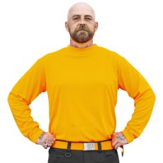 Orange Fylliitti skjorte, fremragende til synlighed og sikkerhed.