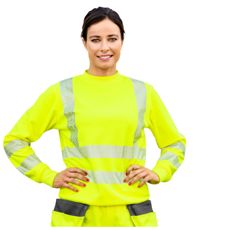 Gul varseltrøje Adley, klasse 2 og EN20471-certificeret for høj synlighed.