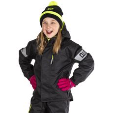 Sort og gul vinterjakke Arnold til børn, stilren og funktionel til vinteren.