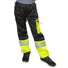 Børnebukser Aaron Gul/Sort, komfortable og stilede til aktive børn.