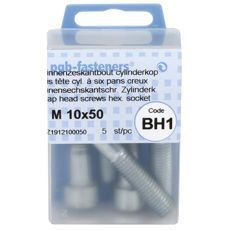 Unbrakoskrue M10X50 8.8 i 5-pak, ideel til både professionelle og fritidsbrugere.