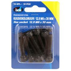 M6X30 unbrakoskruer 12.9, 15-pak, designet til høj belastning.