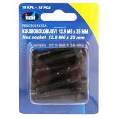 Unbrakoskrue M6X35, 15 stk., 12.9, ideel til kraftige applikationer.