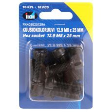 Unbrakoskrue M8X25 12.9, 10 stykker, høj styrke, ideel til forskellige applikationer.