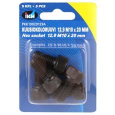 Unbrakoskrue M10X20, 5 styk, 12.9, DIN912, perfekt til vigtige konstruktioner.