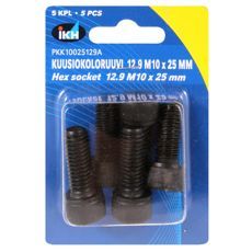 Unbrakoskrue M10X25 12.9 i pakke med 5 styk til små projekter.