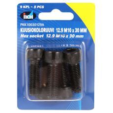 Unbrakoskrue M10X30 12.9, 5 styk i pakning til mindre behov.