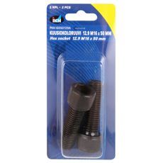 M16X50 unbrakoskrue 12.9, 2 stykker, velegnet til byggeri og landbrug.