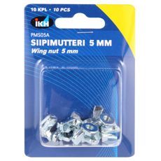 Vinge møtrik M5, 10 stykker, ideelle til byggeri og reparation.