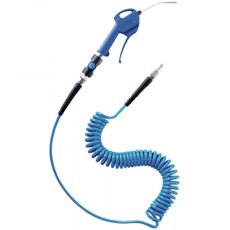 6.5X10 spiralslange med blå pistoltilslutning, ideel til forskellige applikationer.