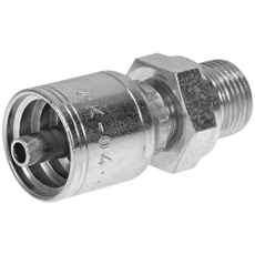 Stabil slangeforbindelse til 3/8 tomme slange med lige BSP-gevind.