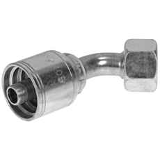 Kompakt slangeforskruning Bsp 3/8-3/8 med 45 graders indvendig gevind.