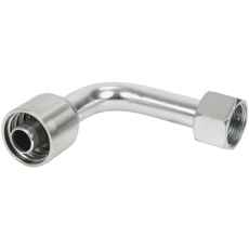 Slangtilslutning Orfs 1.3/16-3/4 90 grader udvendigt gevind, H=96mm for specifikke tilslutninger.