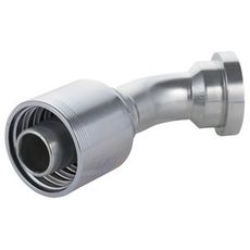 Flange Sae-6000Psi 63,5 mm med 45 graders vinkel, optimeret til pladsbesparende installation.