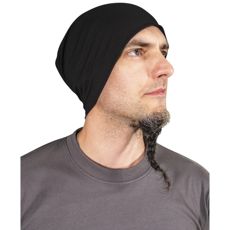 Lang sort hue Lonny, stilfuld og funktionel til kolde vejrforhold.