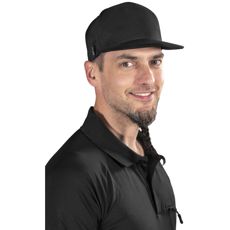 Louis sort kasket med flad skygge, ideel til udendørsaktiviteter.