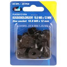 Unbrakoskruer M8X12, 10.9, 20 styk, forsænket for præcis og sikker installation.