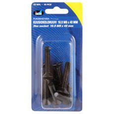 Unbrakoskruer M8X40, 10 stykker, forsænket hoved, ideel til tunge applikationer.