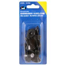 Indre sekskant skrue M12X25 10.9, 10 stykker i pakning, let anvendt til mindre projekter.