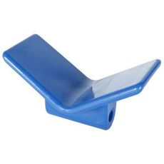 Blåt stævstøtte i PU, mål 70x150 mm, perfekt til støttefunktion.