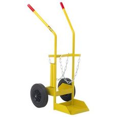 Praktisk flaskevogn til nem transport af to gasflasker.