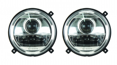 Komplet LED forlygte kit, 2pak, højre/venstre for jævn belysning.