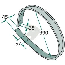 Bøjle til Welger pick up 1330X46, konstrueret til effektiv anvendelse.