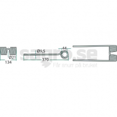 Kvalitativ rivefinger til CLAAS VOLTO, 370X132X9,5, for bedre ydeevne.