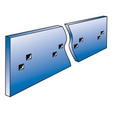 Glat slidstål til vejskær, 12 mm tyk, 490 mm lang.