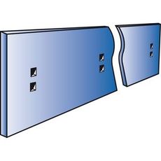 Glat slidstål til vejskær, 10 mm tyk, 2500 mm lang.