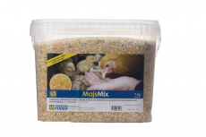 Majsblanding i 7 kg spand og 392 kg til nem håndtering og lagring.