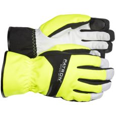 Korte og varme arbejdshandsker, perfekte til vinterforhold.