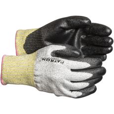 Robuste PU-belagte handsker med skærebeskyttelse niveau 4, til optimal sikkerhed under arbejde.