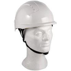 Hvid Evo Lite Linesman hjelm der kombinerer stil og sikkerhed.