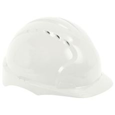 Evo3 hjelm i hvid, designet til komfort og fuld beskyttelse.