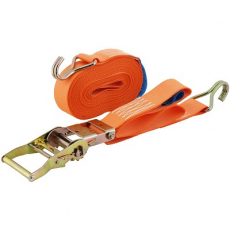 Kraftigt surringsbånd med små krog og 44mm bredde, perfekt til 1 ton last.