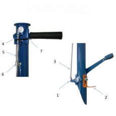 Udløserstang til plantehul