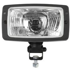 Rektangulær H4 forlygte med mål 102x182 mm, perfekt til traktorer.