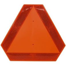 Plast advarselstrekant til langsomtgående køretøjer, let og effektiv.