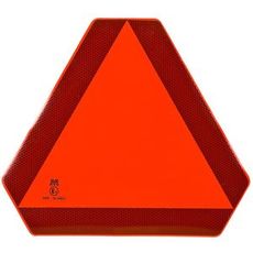 Etiket til advarselstrekant på langsomtgående køretøjer, tydelig og enkel.