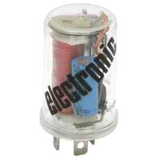 Rund blinkrelæ med elektrode, 12V, 20A, ideel til jordslangforbindelser.