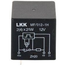 Firkantet elektronisk blinkrelæ med elektrode, perfekt til jordslang tilslutning.