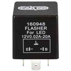 3-polet LED-blinkrelæ til 12V transportører, konstrueret til stabil ydeevne.
