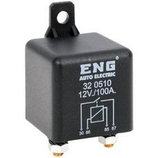 Omkoblingsrelæ 4-pol 12V 100A, ideel til kraftfuld elektrisk tilkobling.