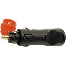 DIN-stik til cigarettænderudtag, perfekt til køretøjer og bærbare enheder.