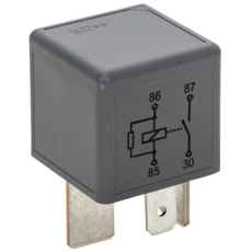 Relæ 4-polet 12V 70A med modstand, perfekt til tunge applikationer.