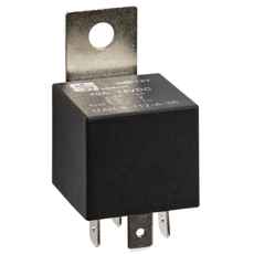 Relæ 4-polet 12V 40A med modstand for stabil strømforsyning.